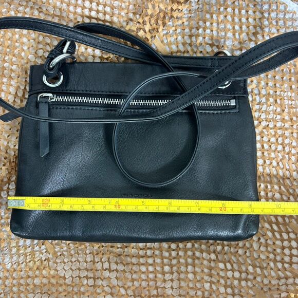 Margot New York | Black Leather Crossbody Purse w/ Silver Hardware | Excellent - Picture 12 of 12